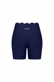 High-Waist Scallop Scrunch Short