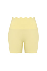 High-Waist Scallop Scrunch Short