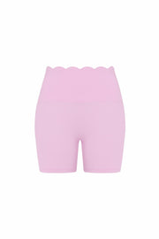 High-Waist Scallop Scrunch Short