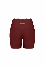 High-Waist Scallop Scrunch Short