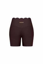 High-Waist Scallop Scrunch Short