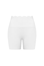 High-Waist Scallop Scrunch Short