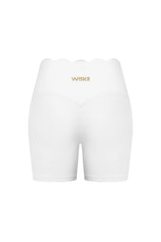 High-Waist Scallop Scrunch Short