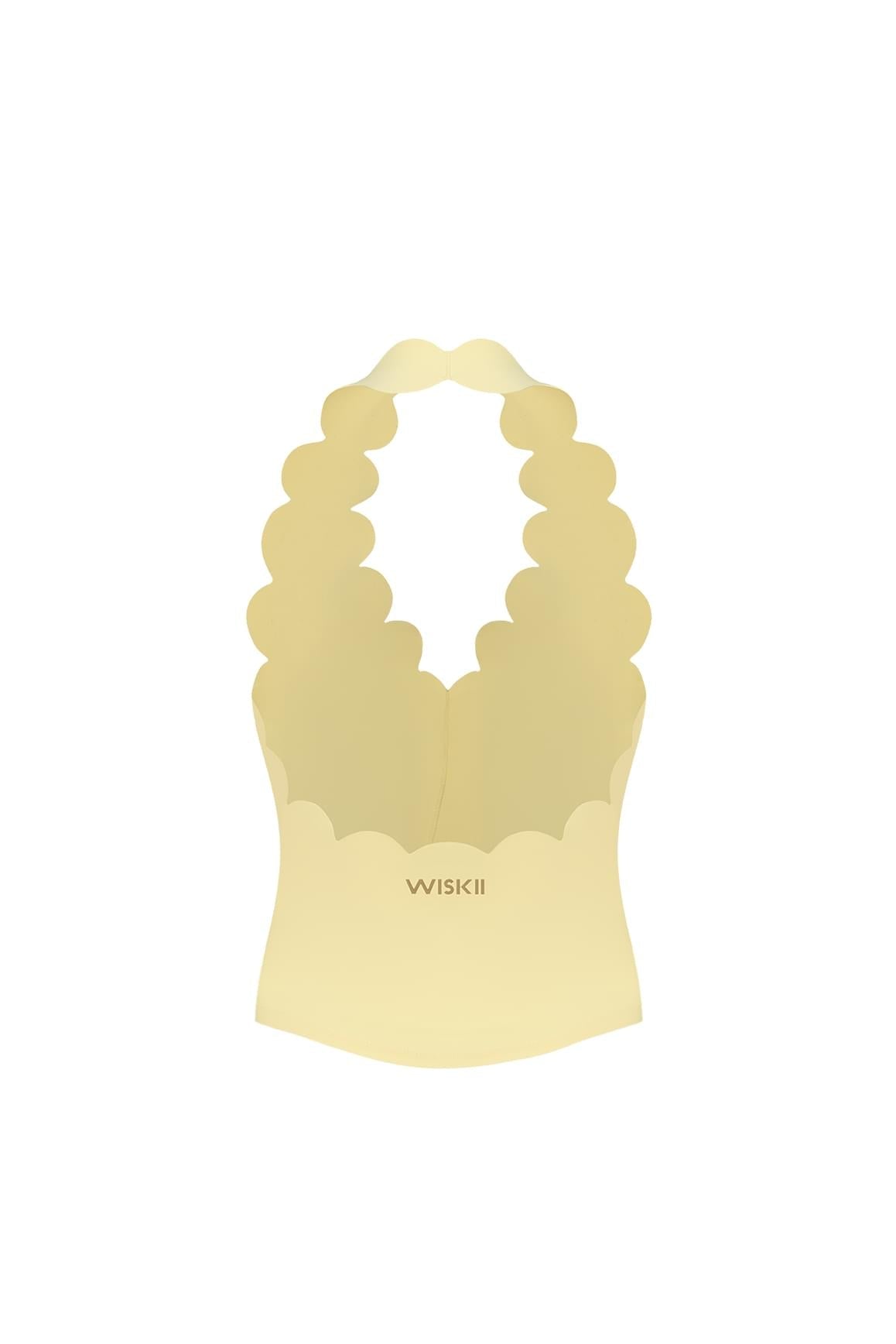 Riviera Scallop Halter Bra Tank