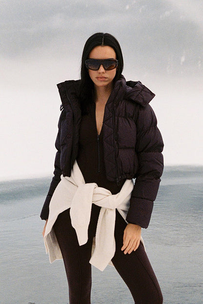 WISKII Cropped Convert Down Jacket