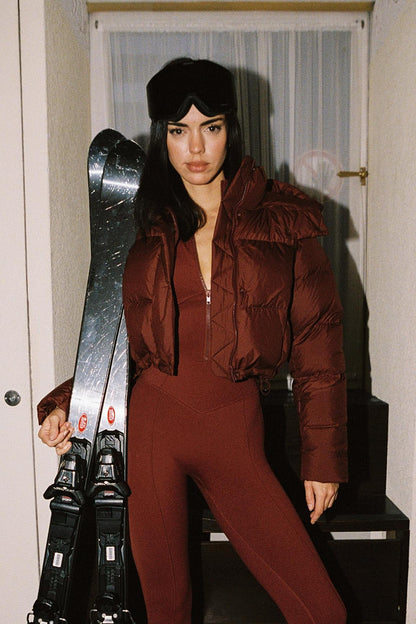 WISKII Cropped Convert Down Jacket